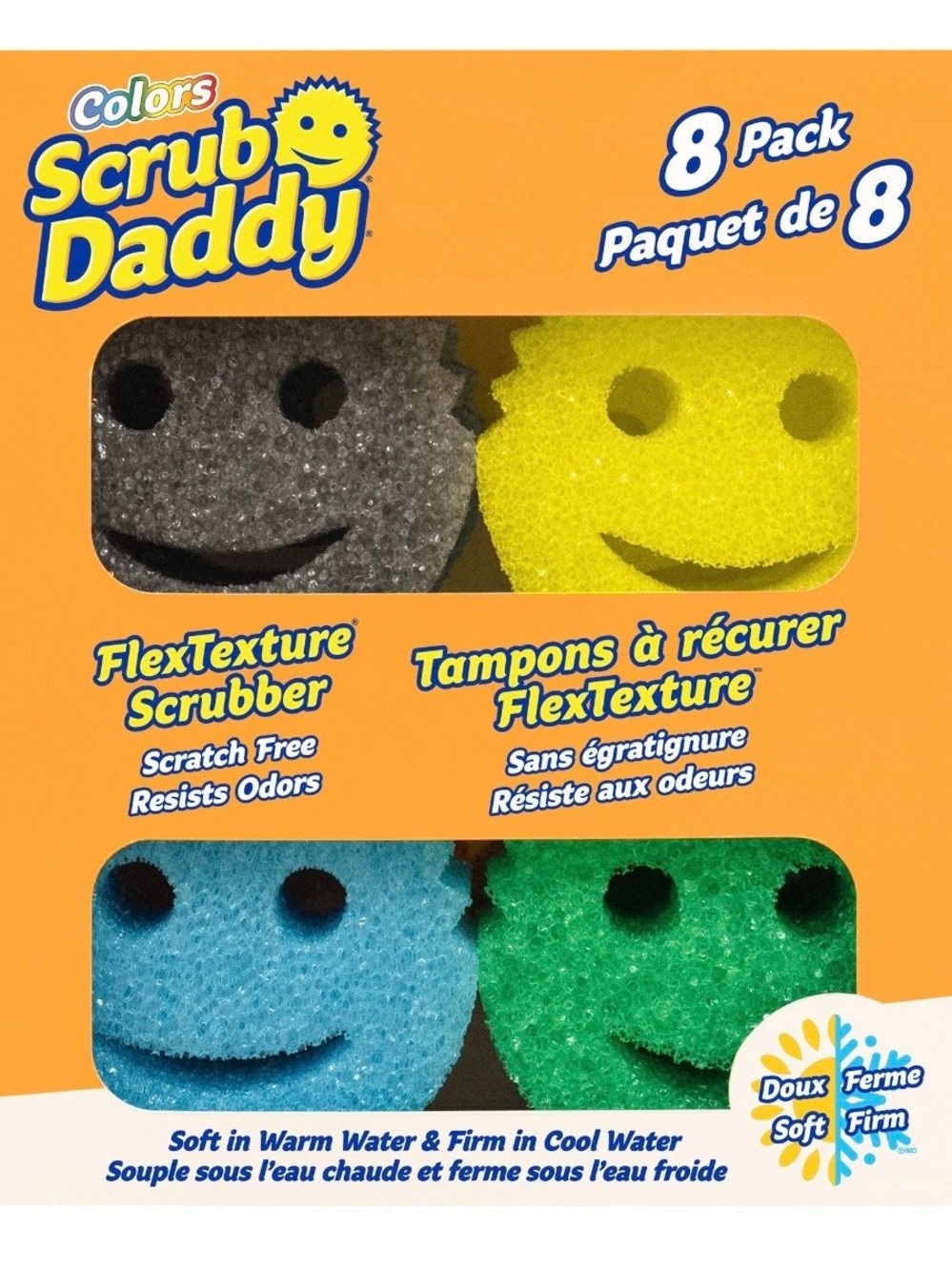 NEW 8 Count Scrub Daddy Scratch-Free Sponges Variety Pack